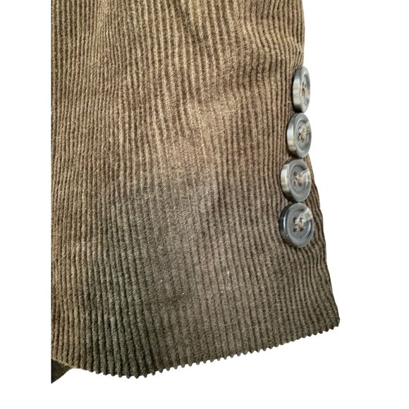 Chaps Mens Corduroy Blazer Jacket 42R Brown With Paisley Lining - Picture 9 of 14